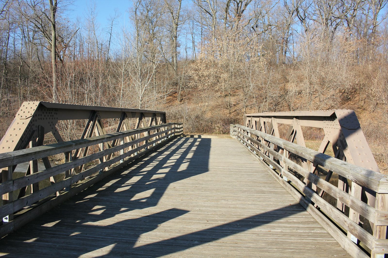 Looking west into pony truss span